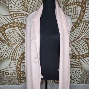 Charter Club Women's Cashmere Tasseled Scarf Pink 80 inches long